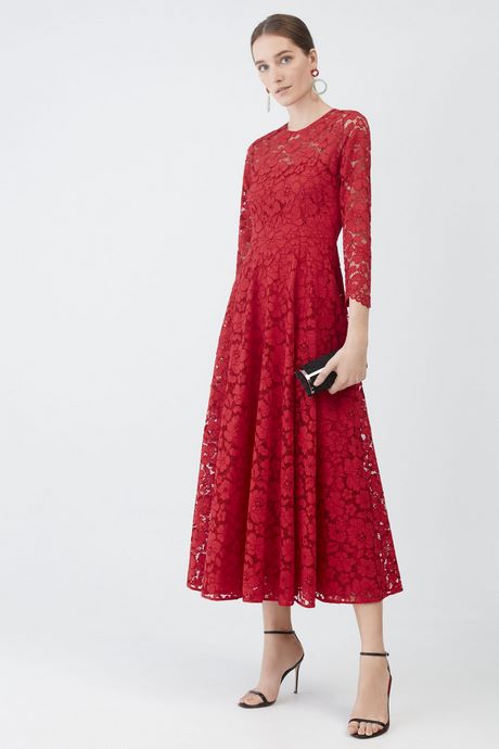 vestidos-en-encaje-rojo-45_5 Haljine od crvene čipke