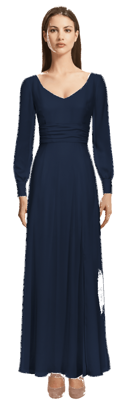 vestidos-con-una-manga-larga-31 Haljine s dugim rukavima