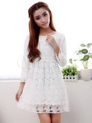 vestido-corto-encaje-blanco-92_16 Bijela čipka kratka haljina