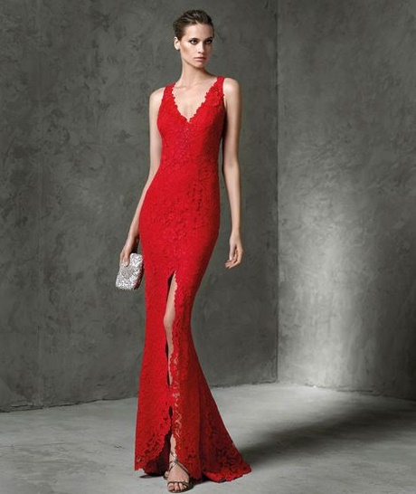 vestido-encaje-rojo-largo-63_4 Duga crvena haljina od čipke