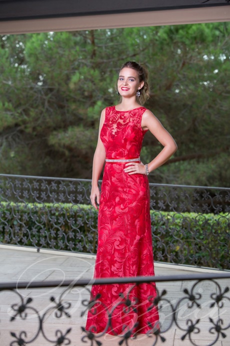 vestido-encaje-rojo-largo-63_8 Duga crvena haljina od čipke