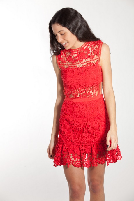 vestido-encaje-rojo-12_20 Crvena haljina od čipke