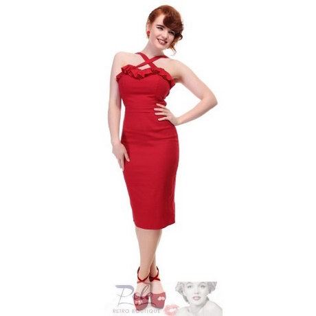 vestido-lapiz-rojo-10 Crvena haljina lapiz