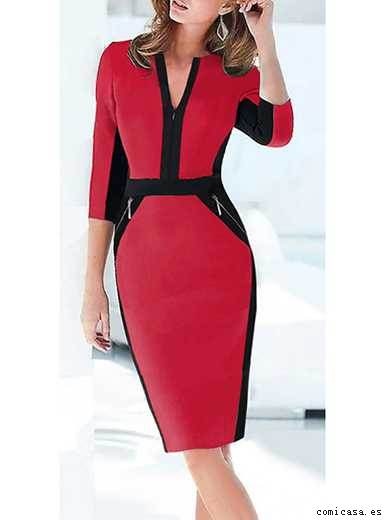 vestido-lapiz-rojo-10_12 Crvena haljina lapiz