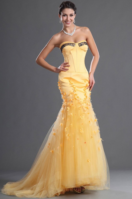 Žuta duga haljina