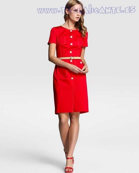 vestido-recto-rojo-47_20 Crvena ravna haljina