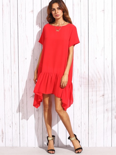 vestido-recto-rojo-47_4 Crvena ravna haljina