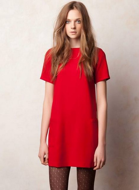 vestido-rojo-basico-70_4 Osnovna crvena haljina