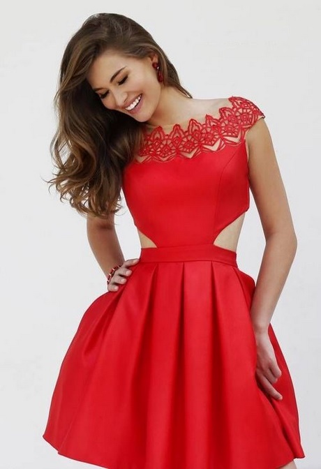 vestido-rojo-corto-de-noche-92_5 Kratka crvena večernja haljina