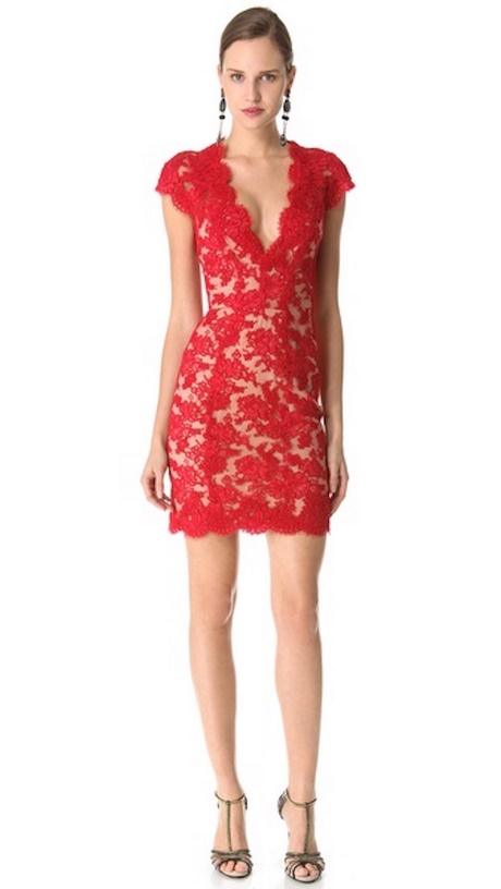 vestido-rojo-corto-encaje-09_2 Kratka crvena haljina od čipke