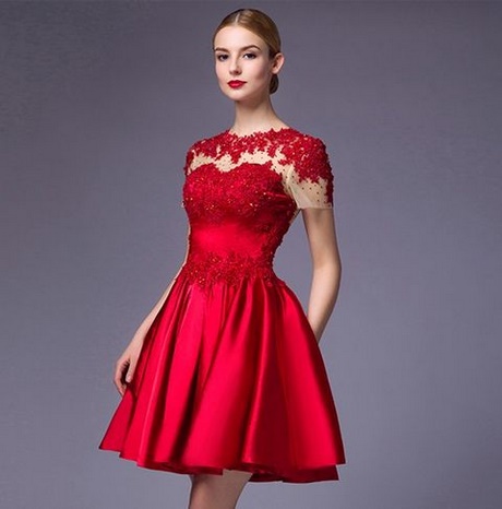 vestido-rojo-corto-encaje-09_7 Kratka crvena haljina od čipke