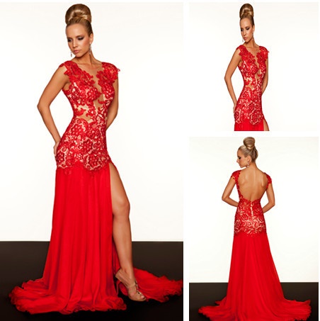 vestido-rojo-encaje-largo-25_11 Crvena čipka duga haljina