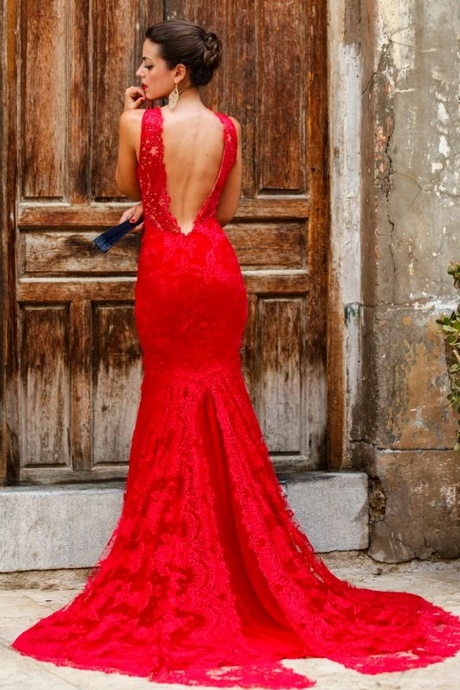 vestido-rojo-encaje-largo-25_12 Crvena čipka duga haljina