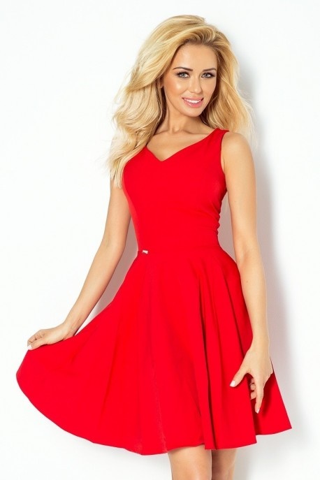 vestido-rojo-escote-v-38_4 Crvena haljina s V-izrezom