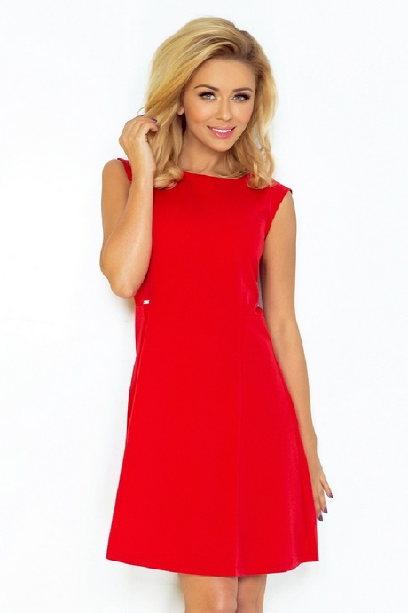 vestido-rojo-informal-99_20 Casual crvena haljina