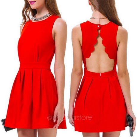 vestido-rojo-informal-99_6 Casual crvena haljina