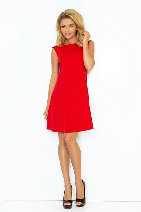 vestido-rojo-informal-99_7 Casual crvena haljina