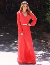 vestido-rojo-largo-manga-larga-06_5 Crvena haljina s dugim rukavima