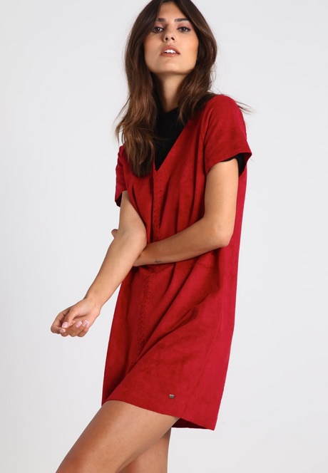 vestido-rojo-manga-corta-44_15 Crvena haljina kratkih rukava