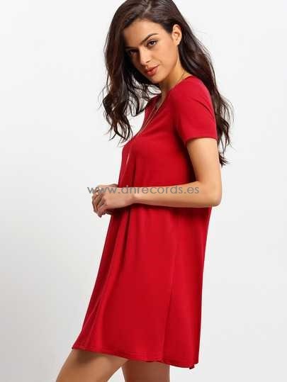 vestido-rojo-manga-corta-44_3 Crvena haljina kratkih rukava