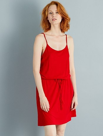 vestido-rojo-punto-52_16 Crvena haljina s točkicama