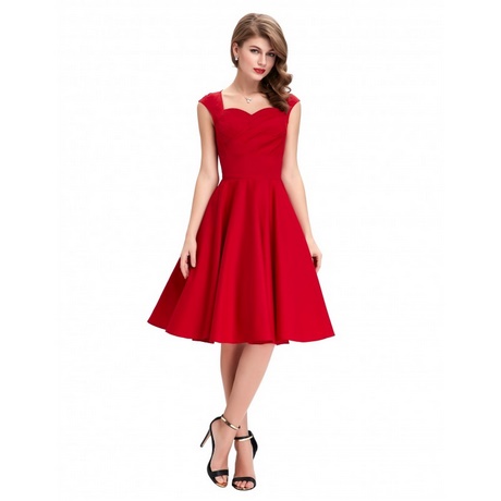 vestido-rojo-vintage-25 Vintage crvena haljina