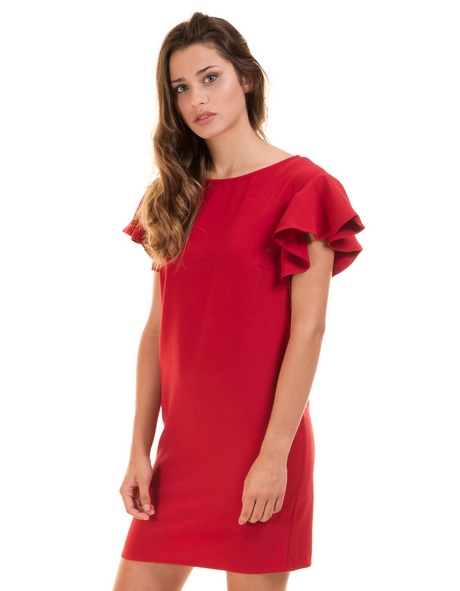 vestido-rojo-volantes-03_10 Crvena haljina s volančićima