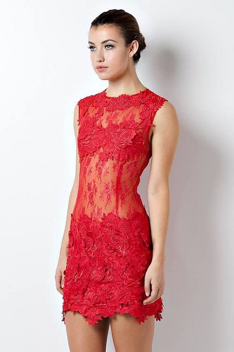 vestidos-cortos-rojos-de-encaje-22_11 Crvena čipka kratke haljine