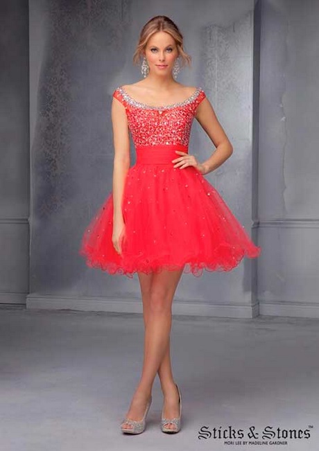 vestidos-de-color-rojo-cortos-32_14 Kratke crvene haljine