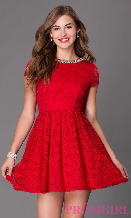 vestidos-elegantes-cortos-rojos-71_7 Crvene kratke elegantne haljine