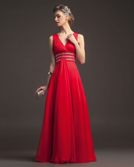 Duge crvene elegantne haljine