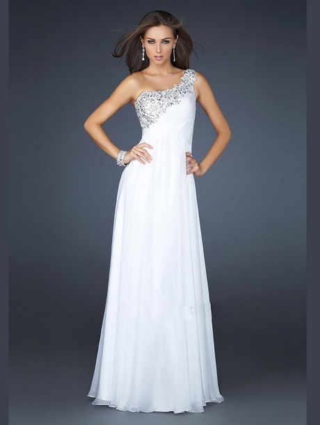 vestidos-fiesta-color-blanco-54 Maturalne haljine bijele