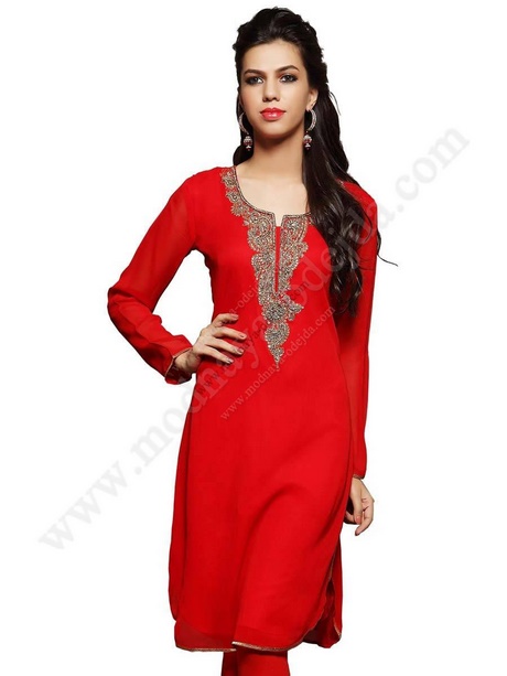 vestidos-rojos-con-manga-65_18 Crvena haljina s rukavima