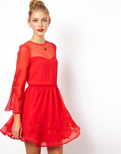 vestidos-rojos-cortos-de-dia-18_16 Kratke crvene haljine dia