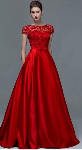 vestidos-rojos-largos-con-manga-28_13 Duge crvene haljine s rukavima