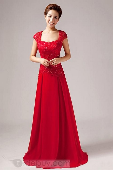 vestidos-rojos-largos-con-manga-28_9 Duge crvene haljine s rukavima