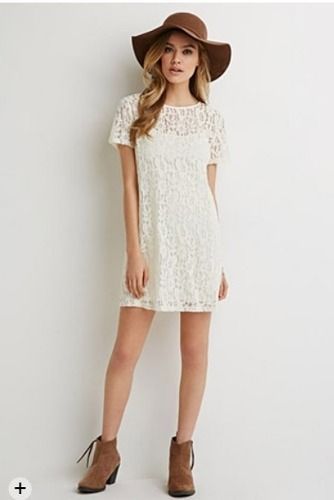 Casual kratka bijela haljina