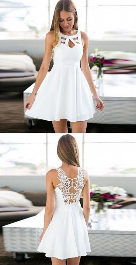 Kratka elegantna bijela haljina