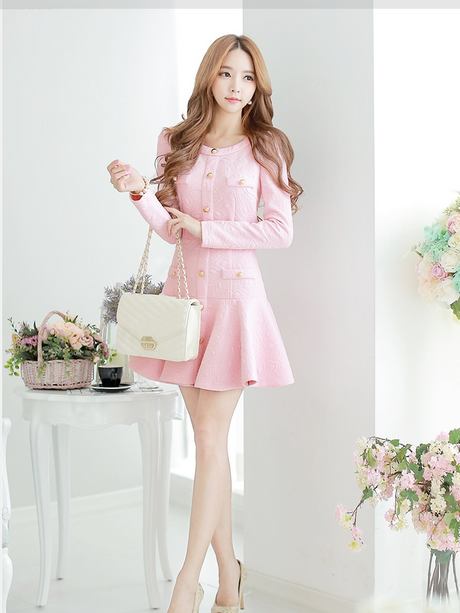 vestido-rosa-manga-larga-52_2 Ružičasta haljina s dugim rukavima