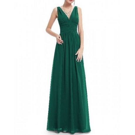 vestido-verde-botella-largo-63 Duga zelena haljina