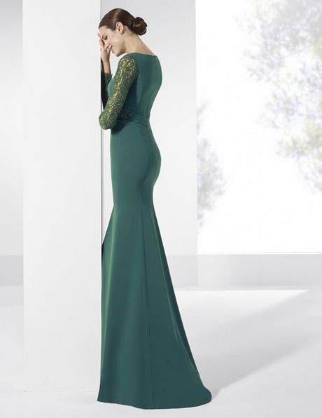 vestido-verde-botella-largo-63_12 Duga zelena haljina