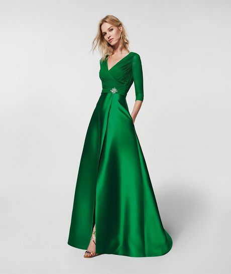 vestido-verde-botella-largo-63_13 Duga zelena haljina