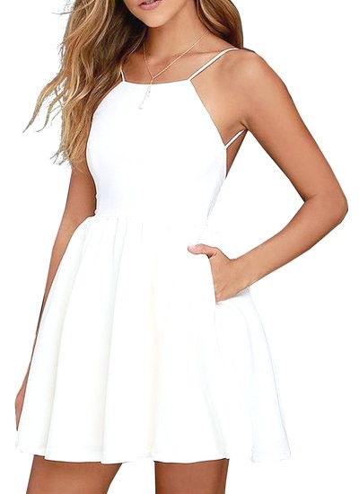 vestidos-de-damas-blancos-14 Bijele ženske haljine