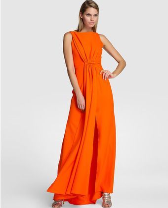 vestido-naranja-largo-70_13 Duga narančasta haljina
