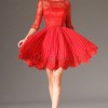 Kratka crvena prom haljina