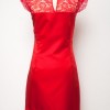 Kratka crvena haljina od čipke