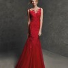 Crvena haljina od čipke za vjenčanje