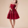 Kratka vinska crvena haljina