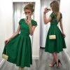 Zelena koktel haljina